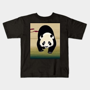 vintage ukiyo-e panda paintings Kids T-Shirt